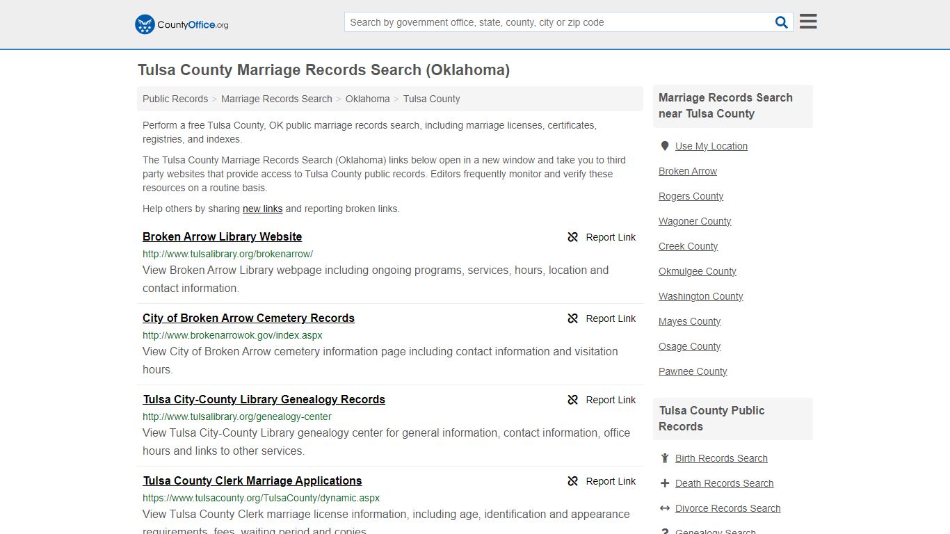 Marriage Records Search - Tulsa County, OK (Marriage Licenses ...