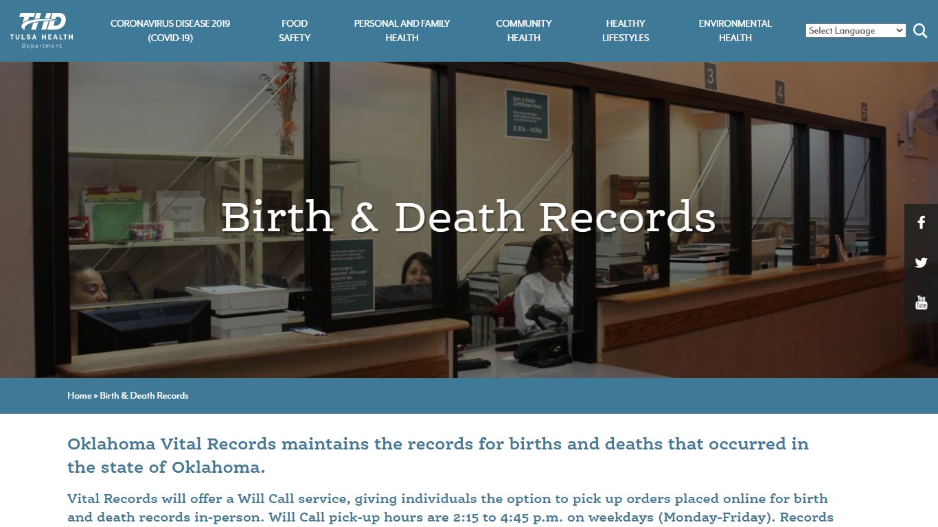 Birth & Death Records | Tulsa Health Department